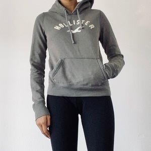 Hollister: Grey Pocket Hoodie